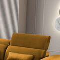 Coltar extensibil stanga 4 locuri ELTAP, Foble, 267x196x100 cm, lemn/poliester, mustar
