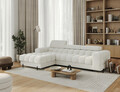 Coltar extensibil dreapta 3 locuri ELTAP, LT-01ROY, Felro, 285x181x93 cm, lemn/poliester, alb