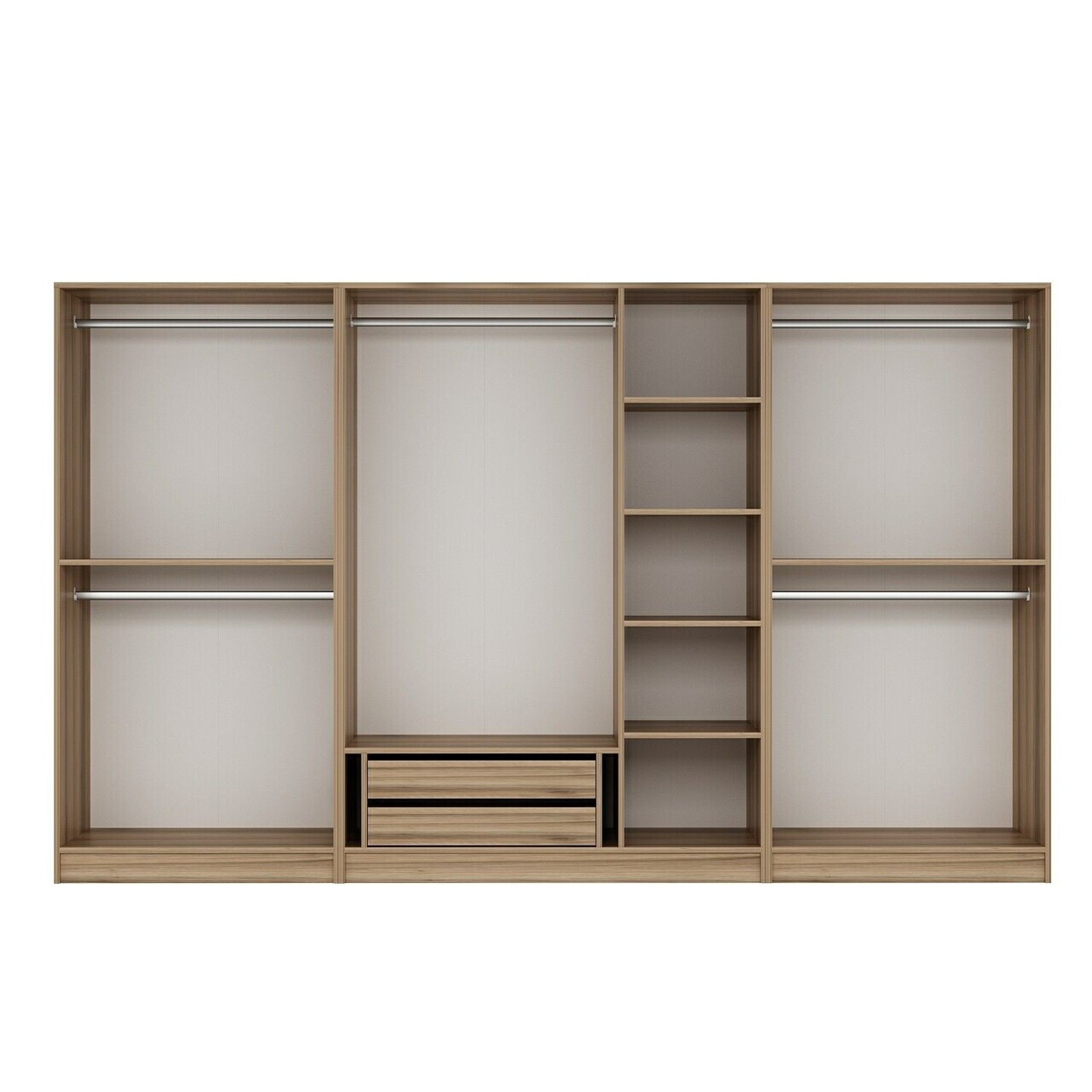 Dulap pentru haine, Hanah Home, Nisa, 315x210x52 cm, Dore — imaginea 7