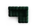Coltar modular dreapta 3 locuri, Bellis-51, Micadoni Home, 188x155x70 cm, catifea, verde bottle