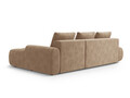 Coltar extensibil dreapta 3 locuri, Linz, Cosmopolitan Design, 275x142x84 cm, cotiera stanga, catifea, bej inchis