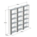 Biblioteca, Hommy Craft, City 3 845HCT3618, 184.6 x 170 x 24.2 cm, pal melaminat, nuc/alb