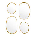 Set 4 oglinzi decorative Klelia, Pakoworld, 60x96.5 cm, sticla/metal/MDF, auriu