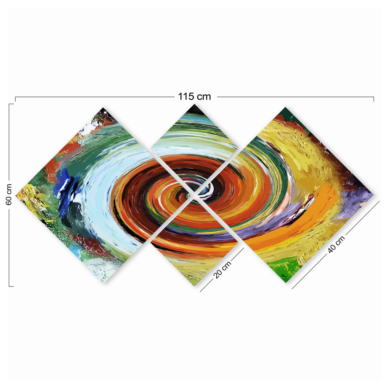 Set 4 tablouri decorative, 4MDF293906417, MDF, Imprimat UV, Multicolor