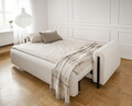 Canapea extensibila 3 locuri, ELTAP, SO-ARC-BL-01JAF, Arcadova, 244x97x97 cm, lemn/poliester, alb/negru