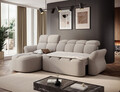 Coltar extensibil stanga 3 locuri ELTAP, Beneth, 301x185x115 cm, lemn/poliester, bej