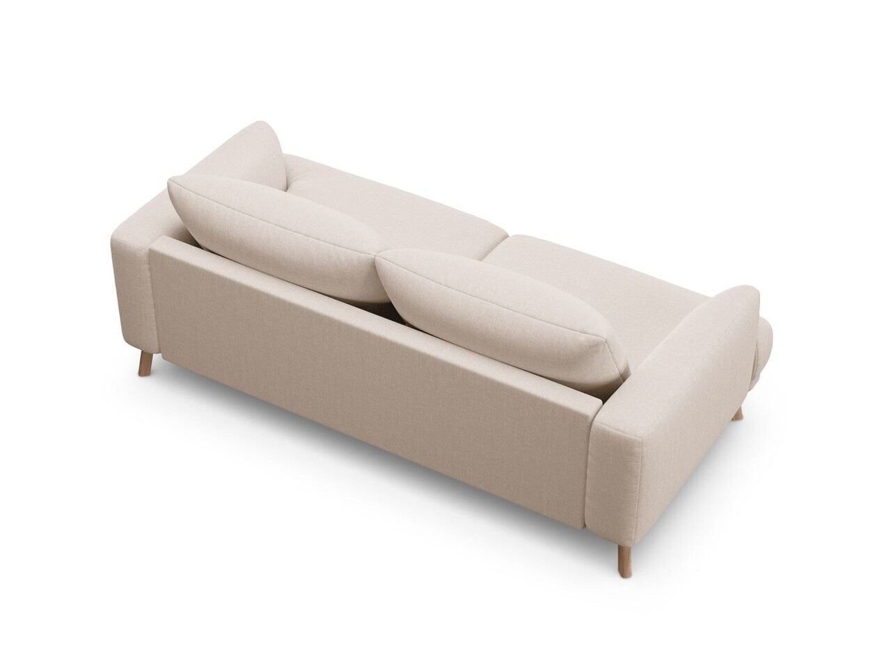 Canapea 2 locuri, Naomi, Micadoni Home, 170x95x75 cm, tesatura structurata, bej — imaginea 4