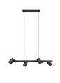 Lustra Marley, TRIO, 80x18x150 cm, 35W, 4x GU10, metal, negru mat