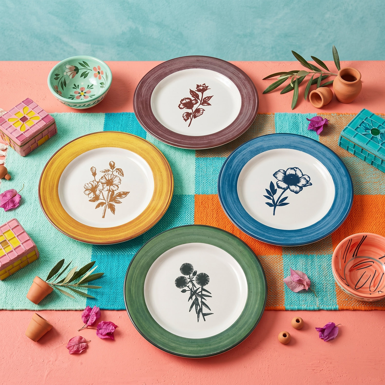 Set platouri servire, Hermia, 666HAC2134, Ceramica, Multicolor