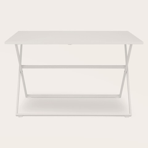 Masa pliabila dreptunghiulara, Breeze, L.120 l.80 H.73, aluminiu, alb