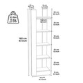 Biblioteca, Minima, Reeta, 45 x 160 x 25 cm, pal melaminat, alb