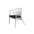 Scaun, Fairfax, Albero50, 55x77x47 cm, Lemn de fag , Alb/Negru