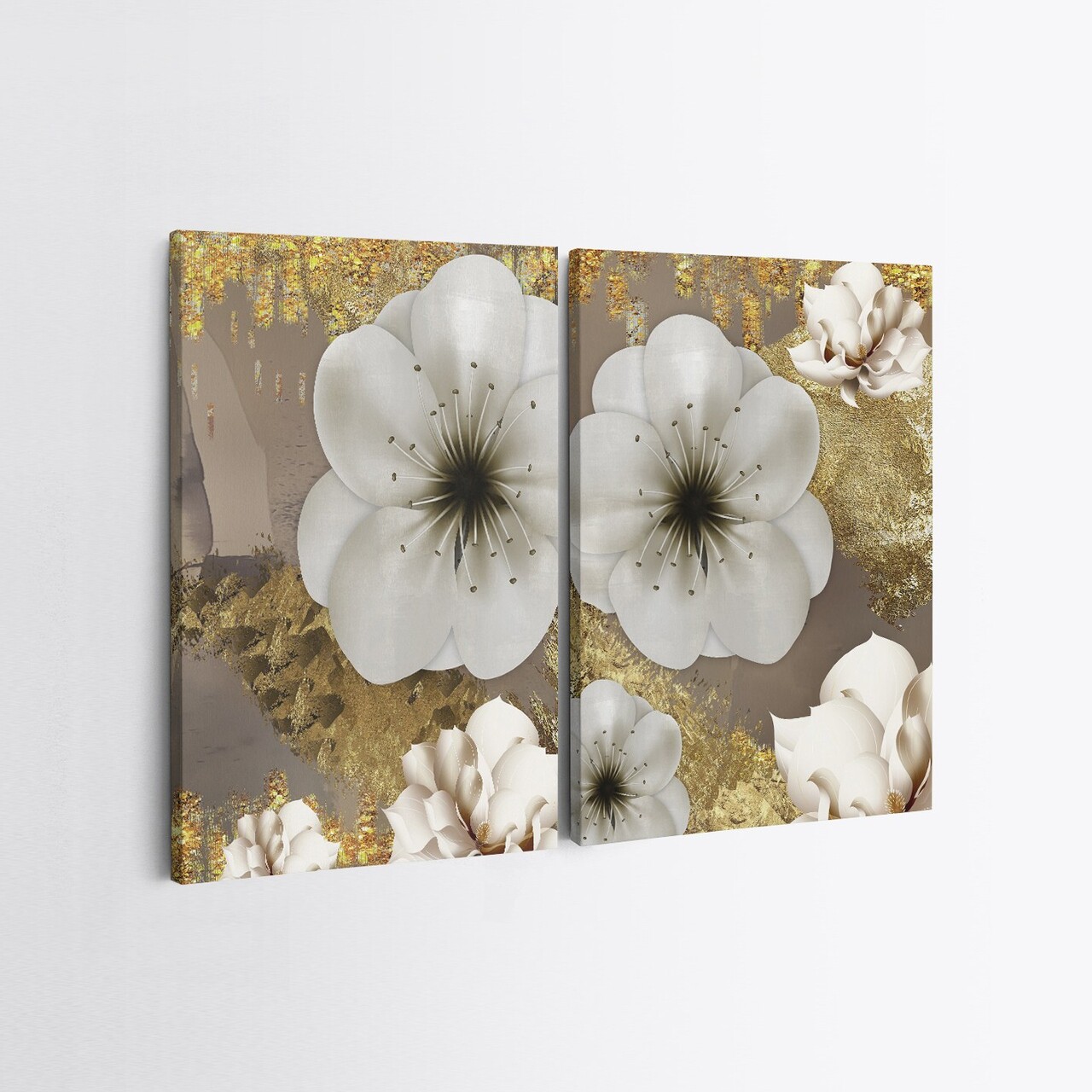 Set 2 tablouri decorative, 2KNV4324, Lemn, Multicolor - view 2