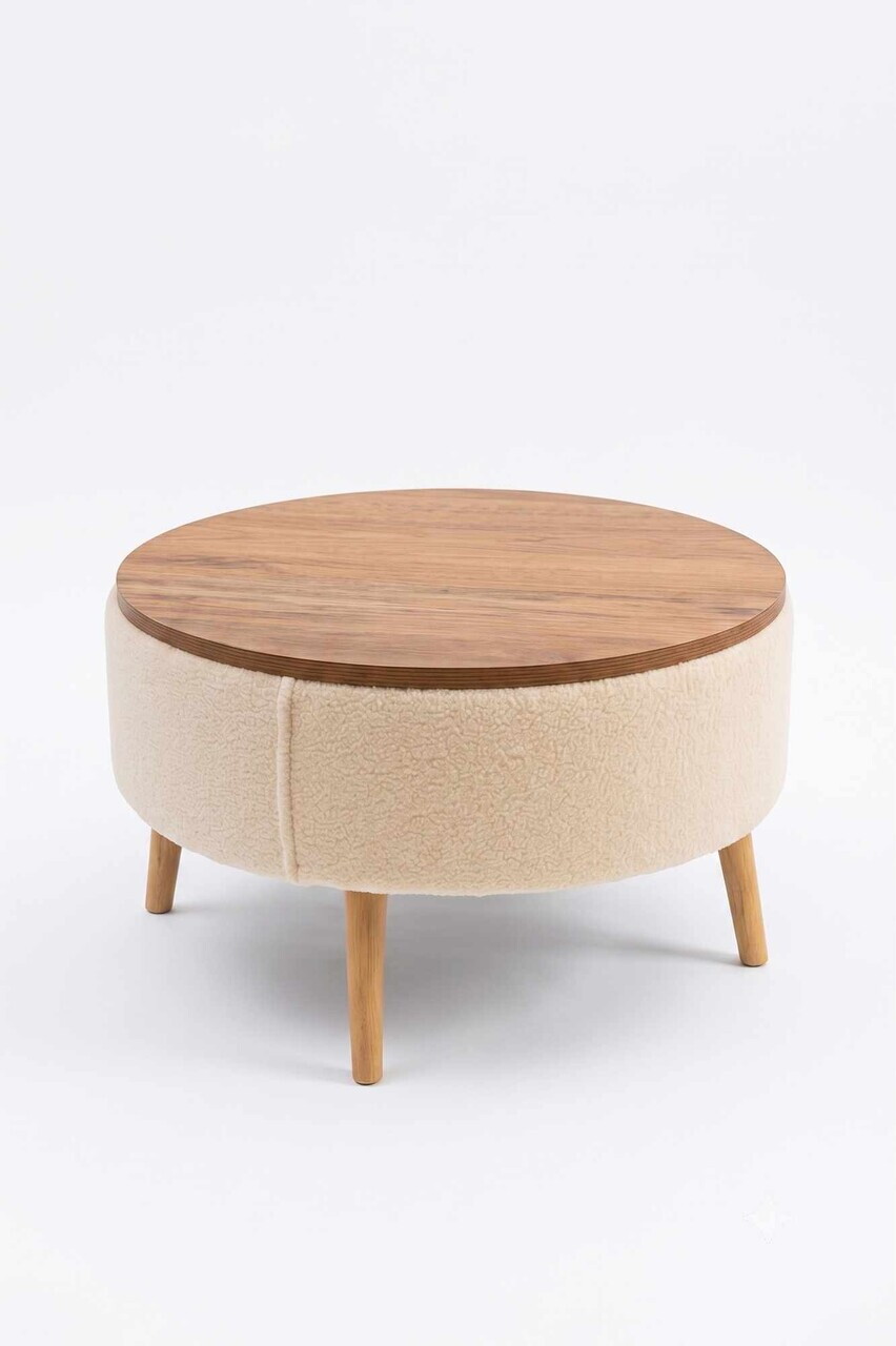 Masuta de cafea, Hanah Home, Iris, Bej — imaginea 2