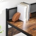 Birou, Vasagle, 120 x 94 x 60 cm,  otel/PAL, maro rustic