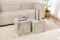 Set masute 2 piese, Nordure, Küp Set, MDF , Marmura Freesia