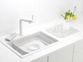 Bol de spalat cu tava de picurare, Brabantia, SinkSide, 37.4x34.4x16.1 cm, plastic, gri deschis