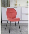 Scaun Frank Nea, Signal, 48x41x86 cm, textil/otel, roz/negru