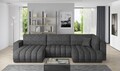 Coltar extensibil stanga 6 locuri ELTAP, LT-05LE, Bonito, 350x175x92 cm, lemn/poliester, gri inchis