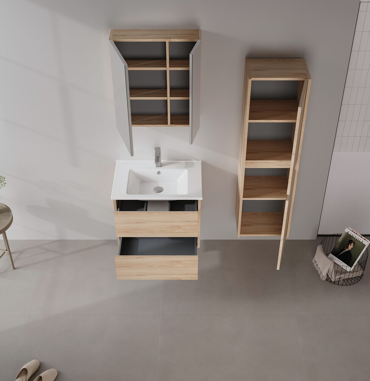 Dulap de baie, Hanah Home, Side 40, Stejar — imaginea 5
