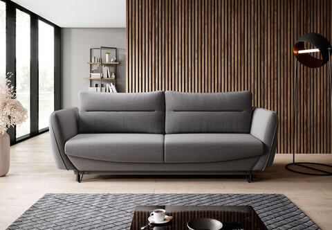 Canapea extensibila 4 locuri ELTAP, SO-SIL-05GO, Silva, 236x95x90 cm, lemn/poliester, gri inchis