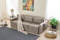 Canapea extensibila cu 3 locuri, Balcab Home, 825BLC4326, Cadru: 100% LEMN DE BRAD, Maro