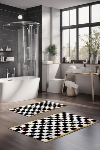 Set covorase de baie, Cartwright, CT-5163, Poliester, Multicolor