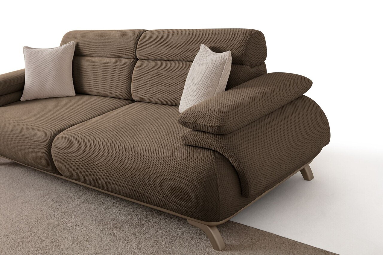 Canapea 3 locuri, Atelier del Sofa, 752EST1143, Lemn de carpen/PAL melaminat, Pământ - view 8