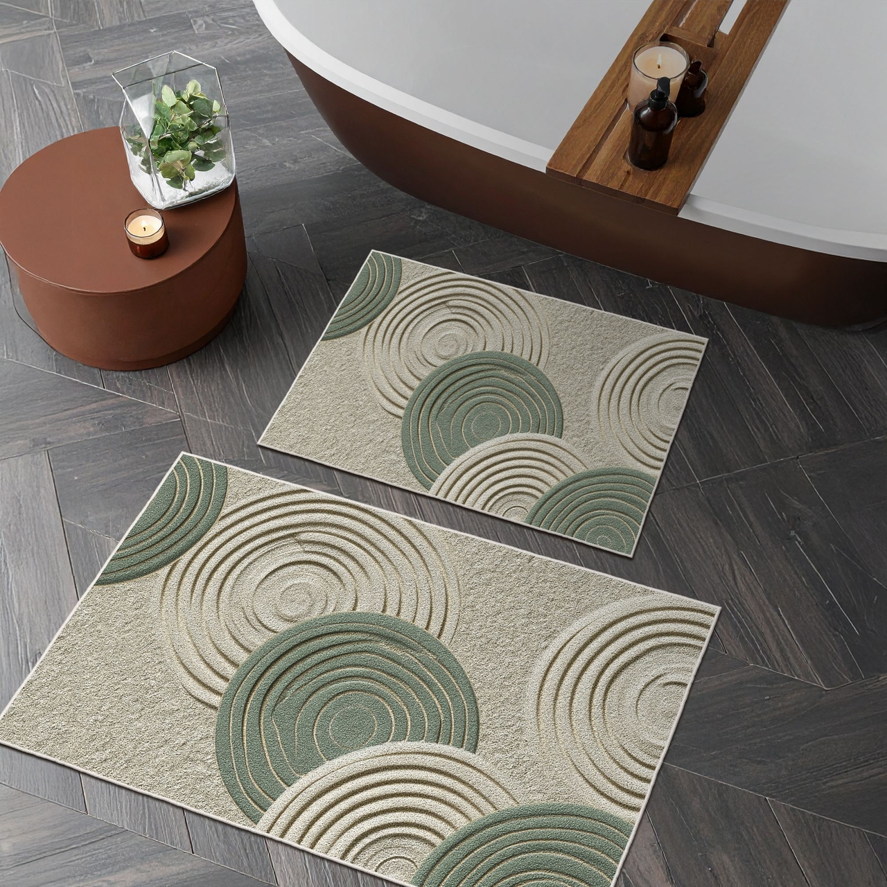 Set covorase de baie, L'essentiel Maison, Asr41, Verde - view 3
