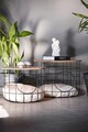 Masuta de cafea, Puqa Design, Cat, 54x54x41 cm, PAL, Pin Atlantic / Negru
