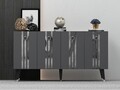 Consola, Olivia, Isil, 150x80x40 cm, PAL , Antracit / Argintiu