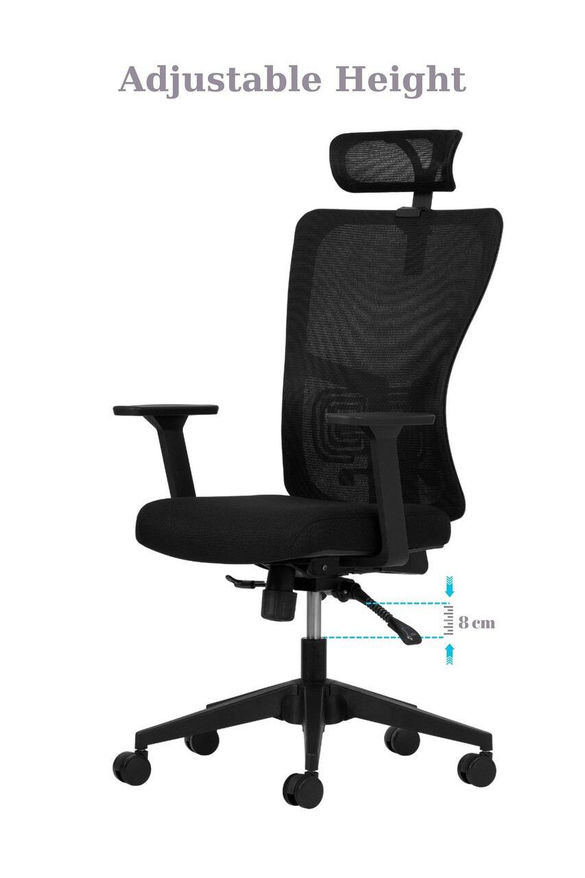 Set scaune de birou (2 piese), Hanah Home, Lumbar 126, Plastic, Negru - view 7