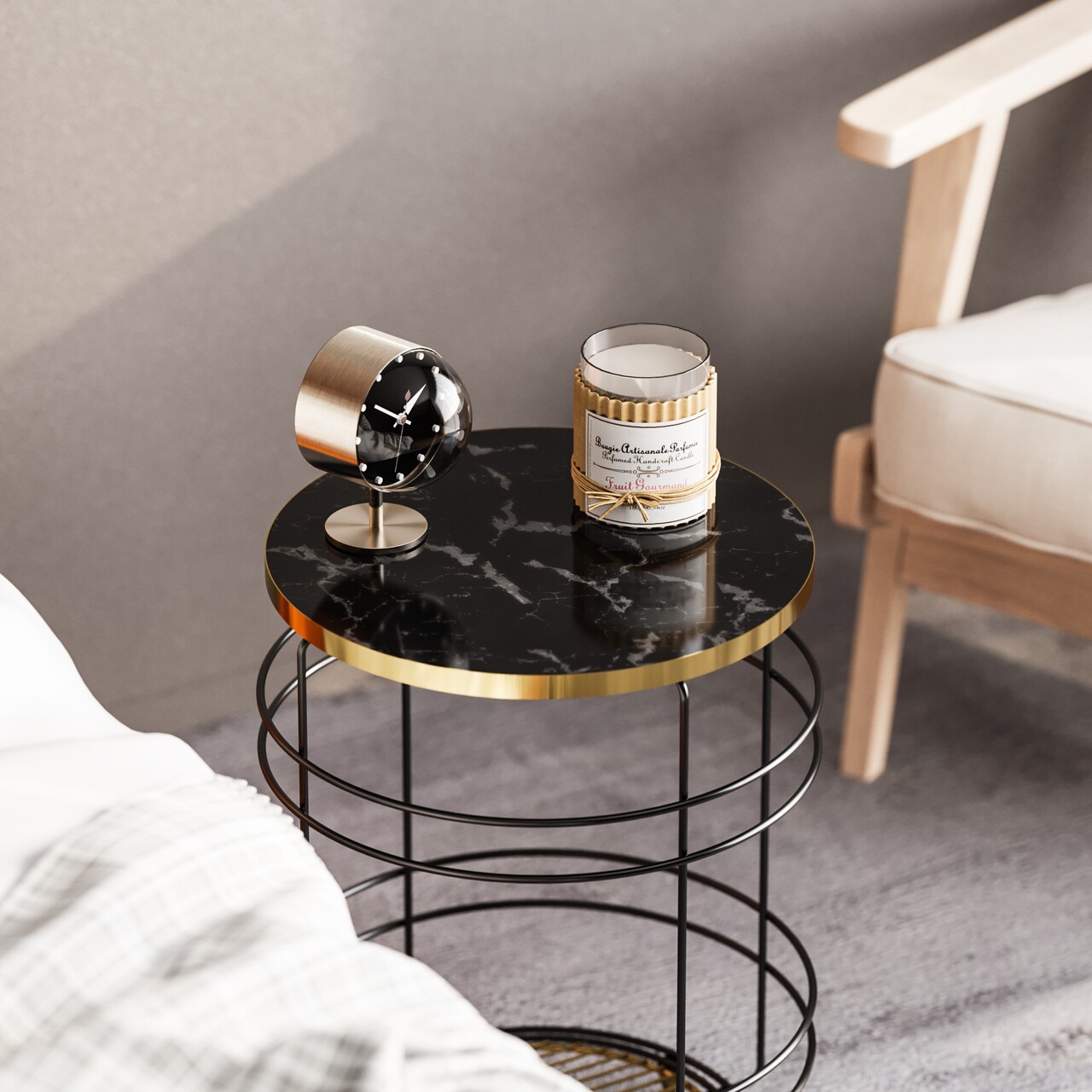 Masuta de cafea, Cerritos, Shb-006, Metal, Negru - 2 | YEO