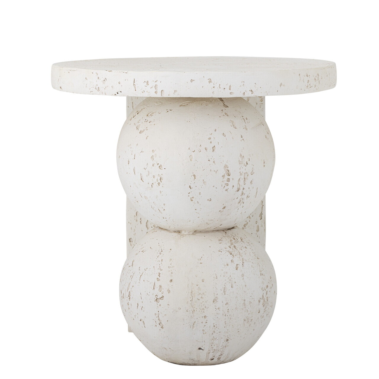 Masuta de cafea, Bloomingville, Tally, 46x46 cm, rasina/pulbere de piatra, alb - imagine 6
