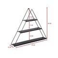 Raft de perete, Puqa Design, Cara, 60x9x70 cm, Metal, Negru