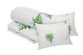 Set Aloe Vera Essence, 2 perne microfibra 50x70 cm si pilota matlasata 350g/mp, 200x220 cm