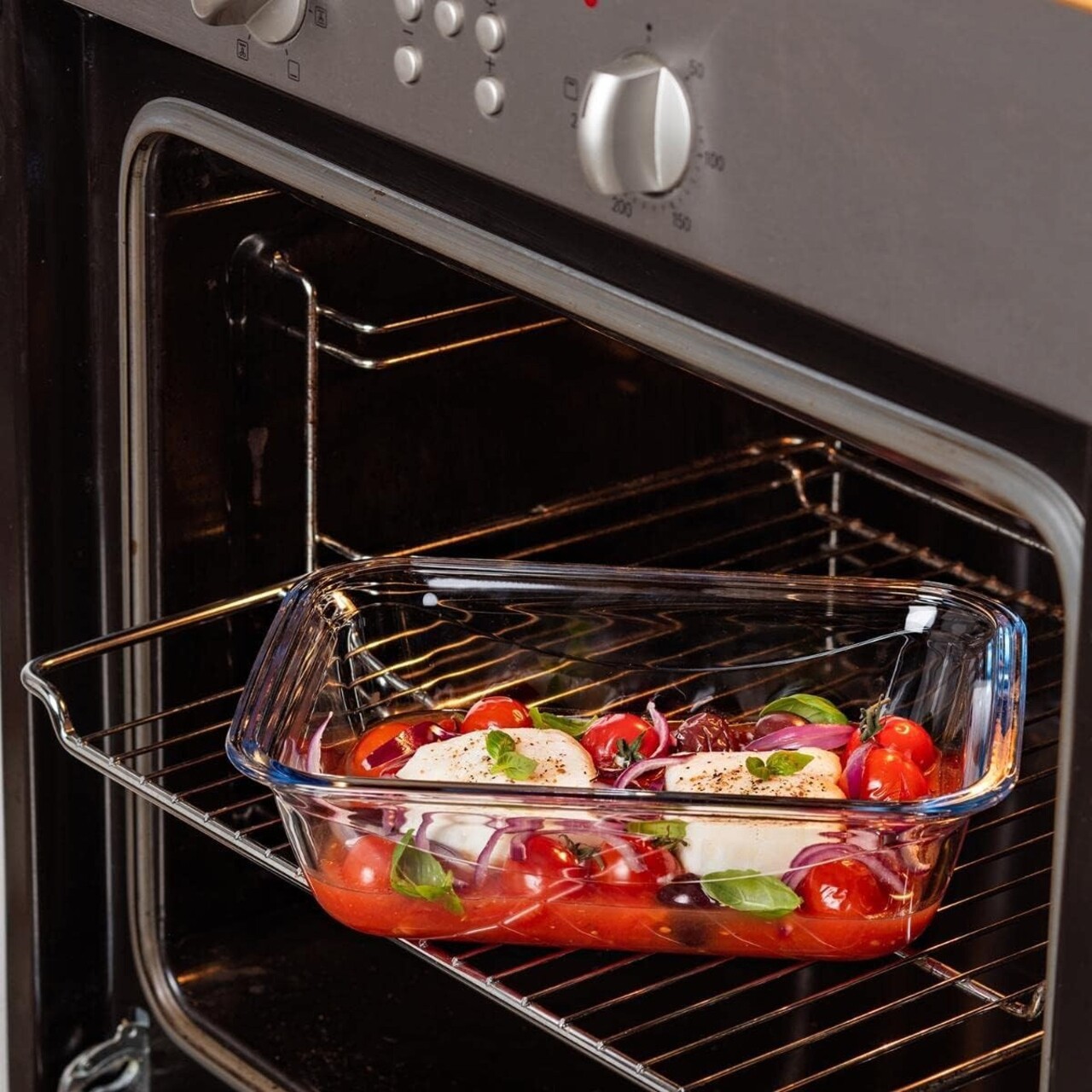 Caserola dreptunghiulara, cu capac etans, sticla termorezistenta, 25x19cm/1,9L, "Cook&amp;Go" - Pyrex - imagine 3