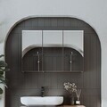 Dulap de baie cu oglindă, Hanah Home, 2214, 90x60x14.2 cm, MDF, Maro