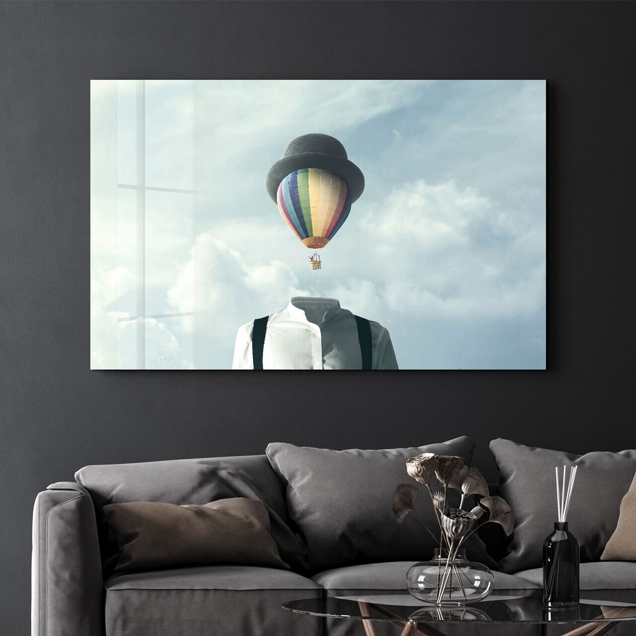 Tablou decorativ, CAM-5015, Dimensiuni: 46 x 72 cm, Multicolor