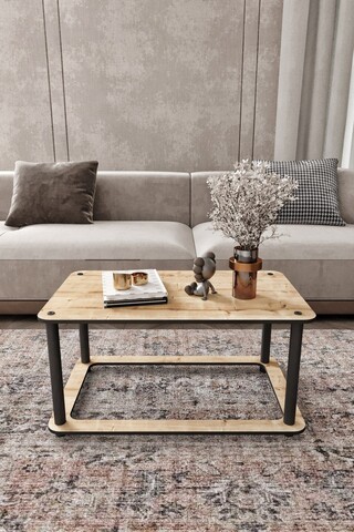 Masuta de cafea, Hanah Home, Hole Rect, 70x38x42 cm, MDF , Stejar