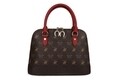 Geanta Beverly Hills Polo Club, 710, piele ecologica, maro/rosu