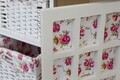 Dulap cu masa de calcat Double Roses, Bedora, 31 x 81 x 64 cm, lemn masiv/poliester, alb