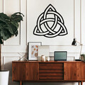 Decoratiune de perete, Model-156, Metal, Dimensiune: 59 x 1,5 x 49 cm, Negru