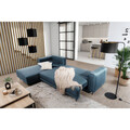 Coltar extensibil stanga 4 locuri ELTAP, LT-100VE, Dalia, 289x190x95 cm, lemn/poliester, albastru deschis