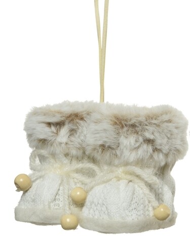 Glob Boots White, Decoris, 7x9x7 cm, poliester, alb