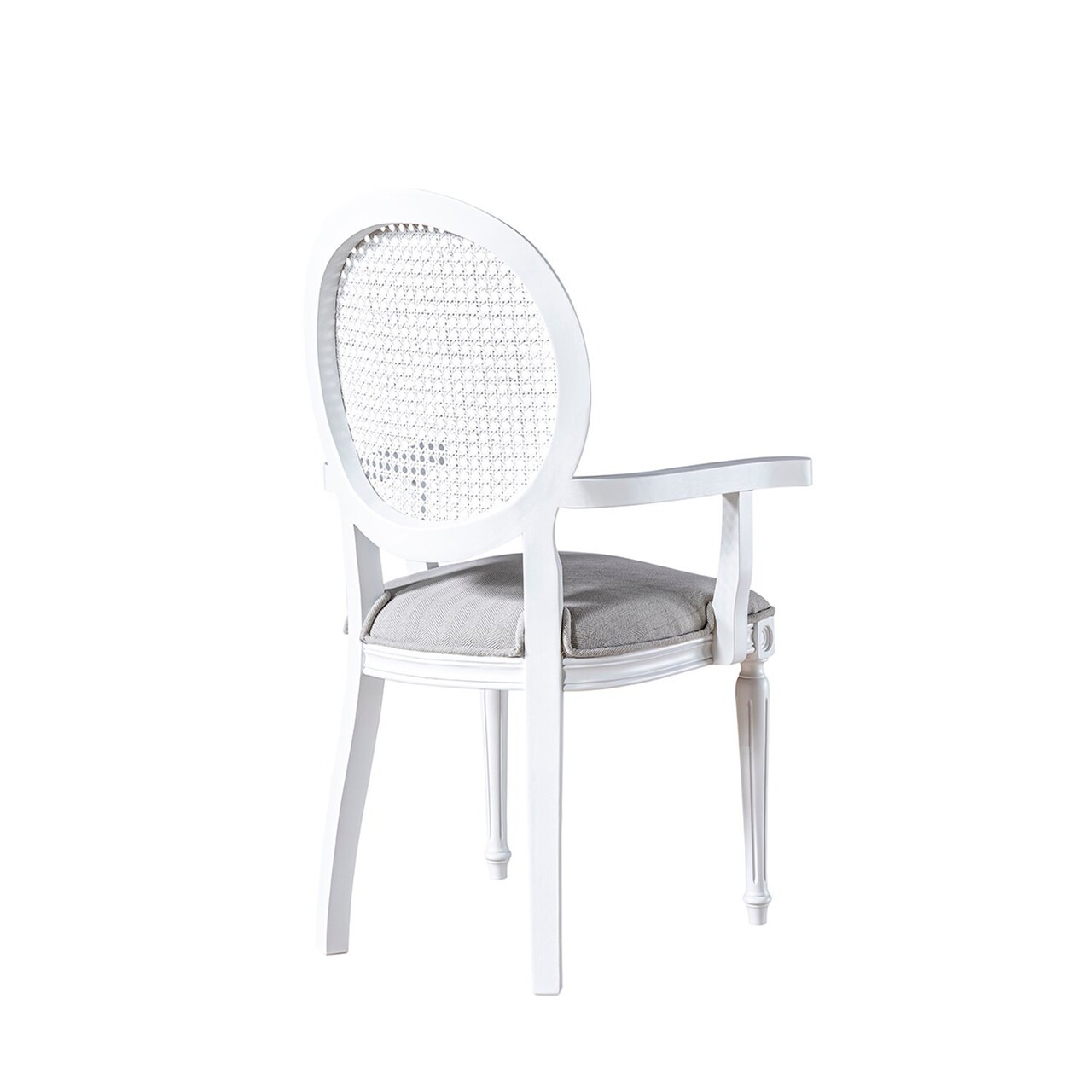 Scaun, Fairfax, Albero12, 50x47x100 cm, Lemn masiv, Alb - 2 | YEO