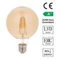 Bec LED, Sage, G95 Gün Işığı Amber, 7 W, 3000K, 720 Lm, sticla