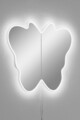 Oglinda cu Iluminare Led, Mirrorland, Butterfly Silver, Oglindă indestructibilă cu obturator, Alb