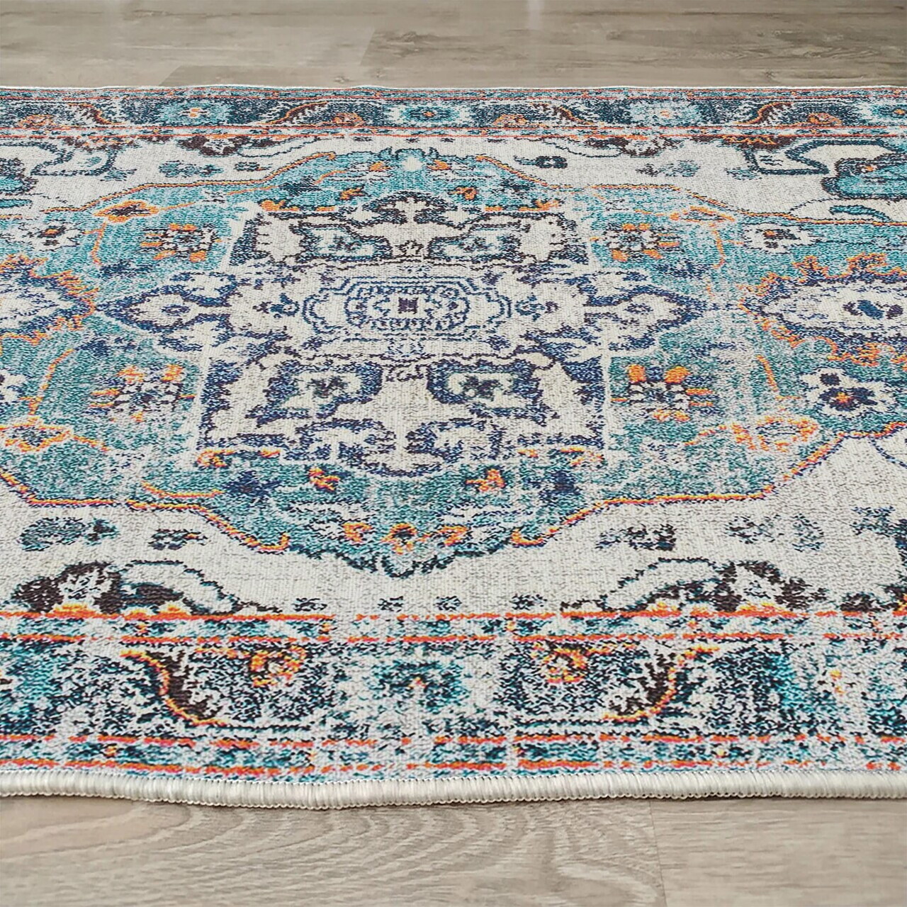Covor, Woopamuk241, 180x280 cm, Bumbac/Poliester, Albastru - view 5