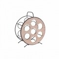 Suport rotund pentru 7 sticle de vin, 37 x 58 x 43 cm, lemn/metal, natur/negru